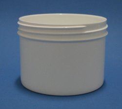 250ml White Polypropylene Regular Walled Simplicity Jar 89mm Screw Neck